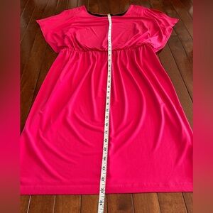 Valerie Bertinelli Pink Dolman Sleeve Sheath Dress Size 10